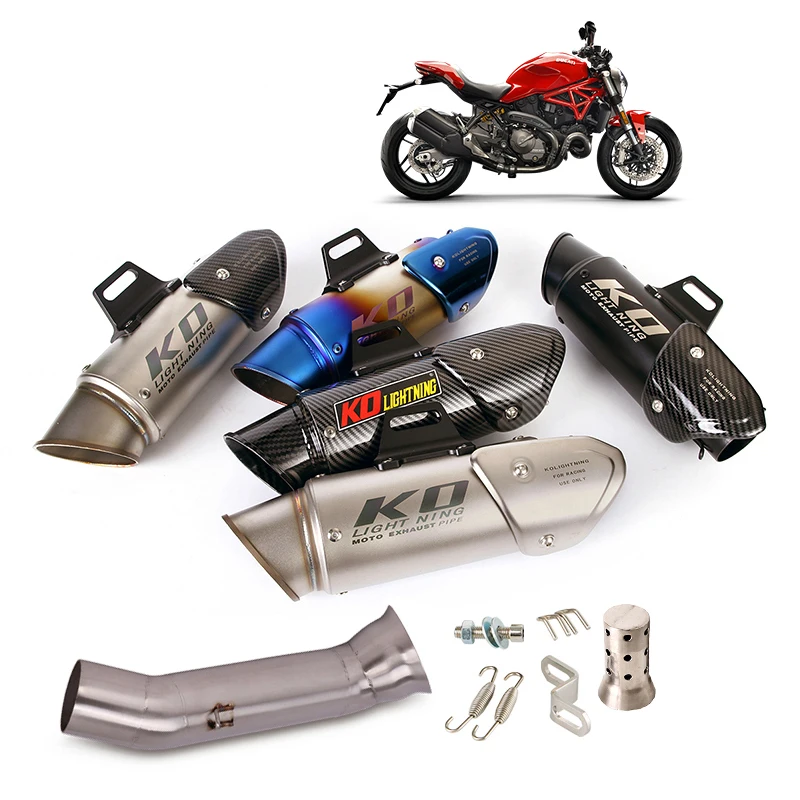 

Slip On Motorcycle Exhaust System Muffler Tail Pipe Mid Connect Link Tube For Ducati Hypermotard 821 / Hyperstrada 821 2013-2018