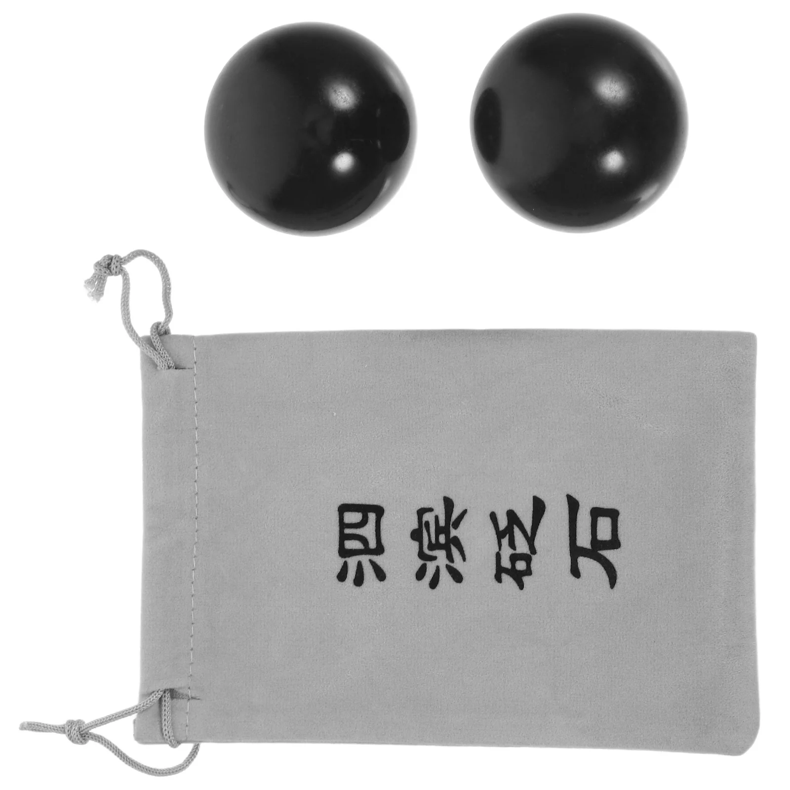 

2 шт. шарики Baoding из натурального камня, китайские массажные шарики для упражнений для рук, сила захвата, релаксация, портативный чехол Baoding, гандбол