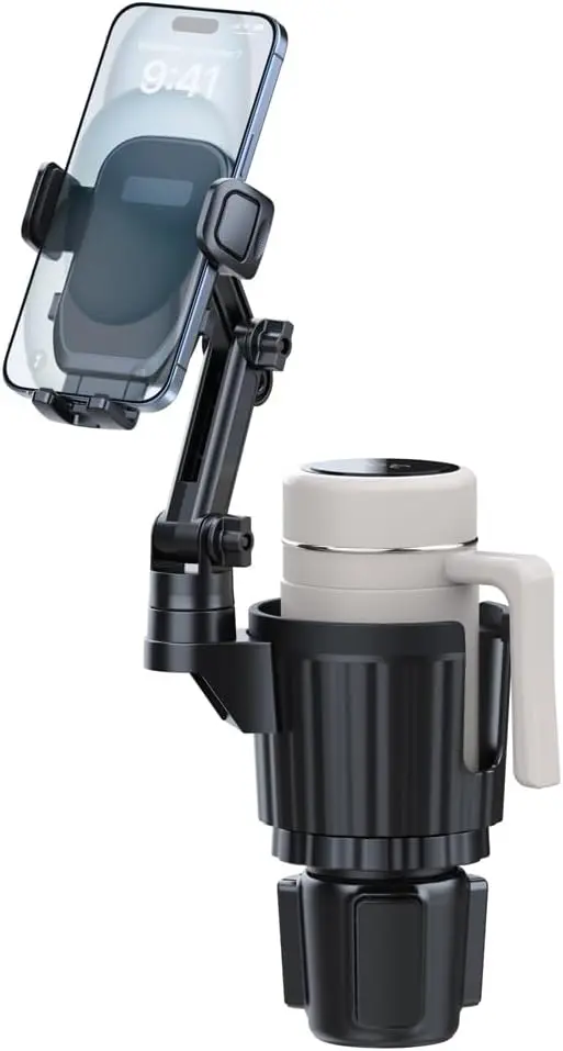 Держатель для чашки, крепление для телефона для автомобиля, 2 в 1, автомобильное крепление для сотового P, вращение на 360 градусов, держатель для чашки, расширитель