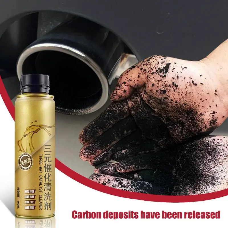 Catalytic Converter Cleaner 200ml Carbon Remover For Oxygen Sensor Professional Car Engine Booster Instant Car Exhaust Cleaner