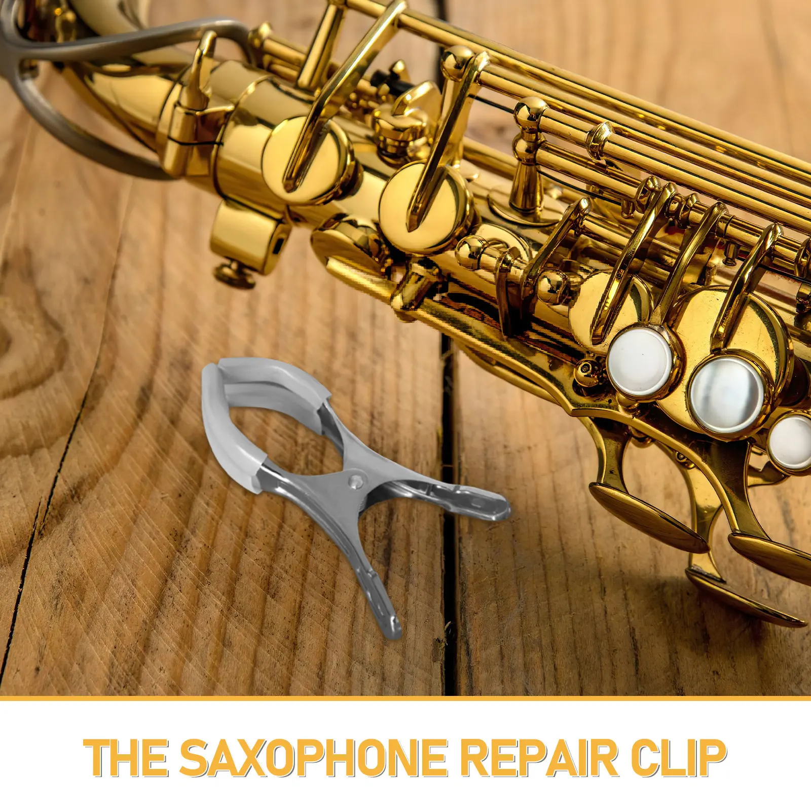 5Pcs Rust Resistant Stainless Steel Saxophone Repair Clips Non-Slip Grip for Professional Personal Use Sax Flute Clarinet Repair