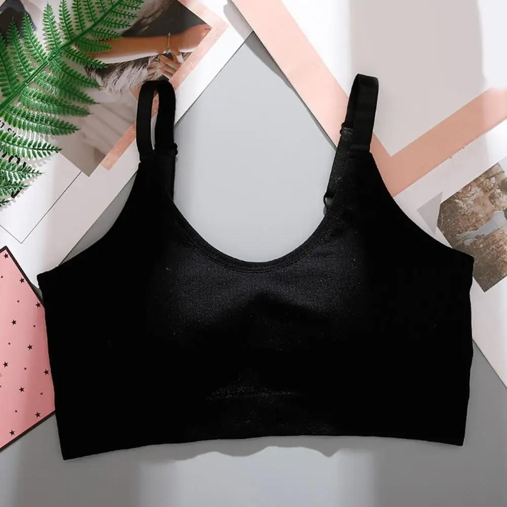 Comfortable Bra Wireless Ribbed Sports Bra for Women Padded Full Coverage T-shirt Bra Comfortable Everyday No Underwire Side