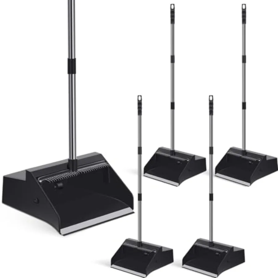 

Pcs Dust Pans with Long Handle Set 36.6 Inch Commercial Dust Pan with Comb Large Plastic Stand up DustPans for Outdoor Indoor R