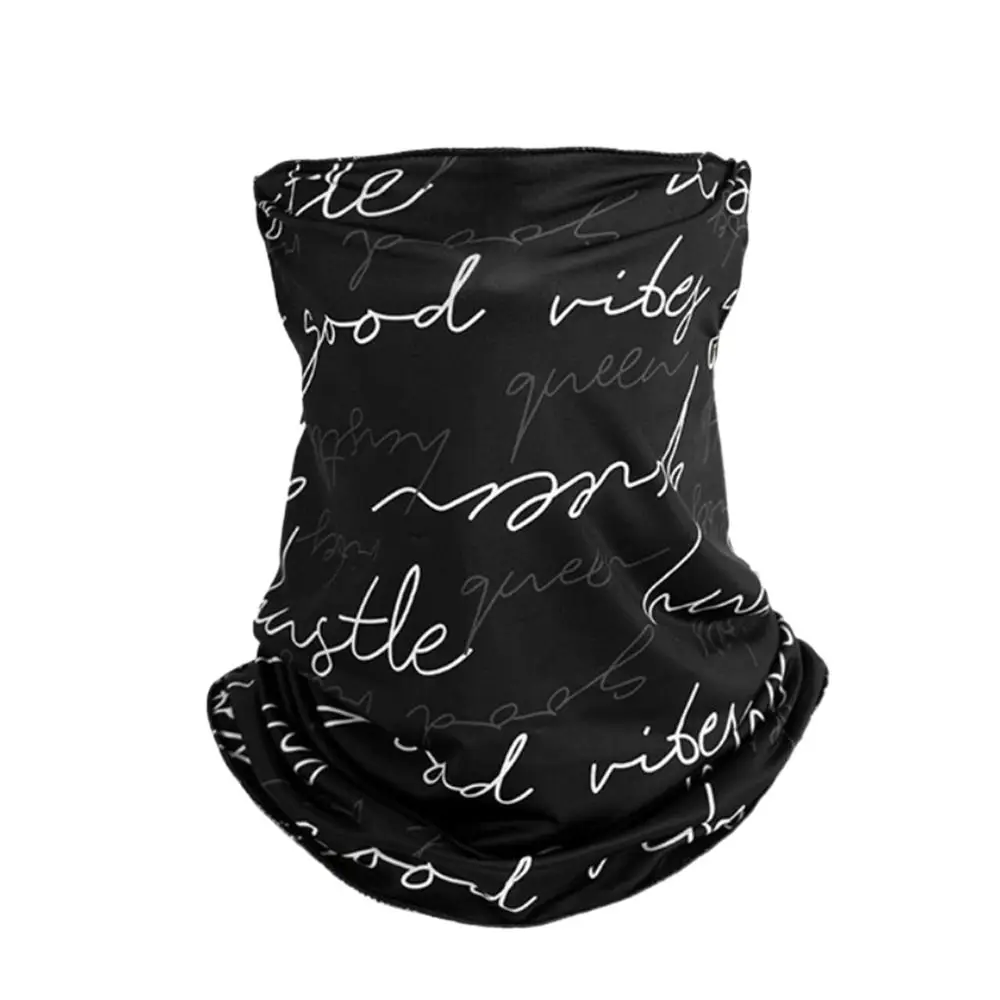 Head Face Neck Gaiter Breathable lce Silk Bandana Elastic Hanging Ear Cool Face Scarf Face Cover Scarf Men Women