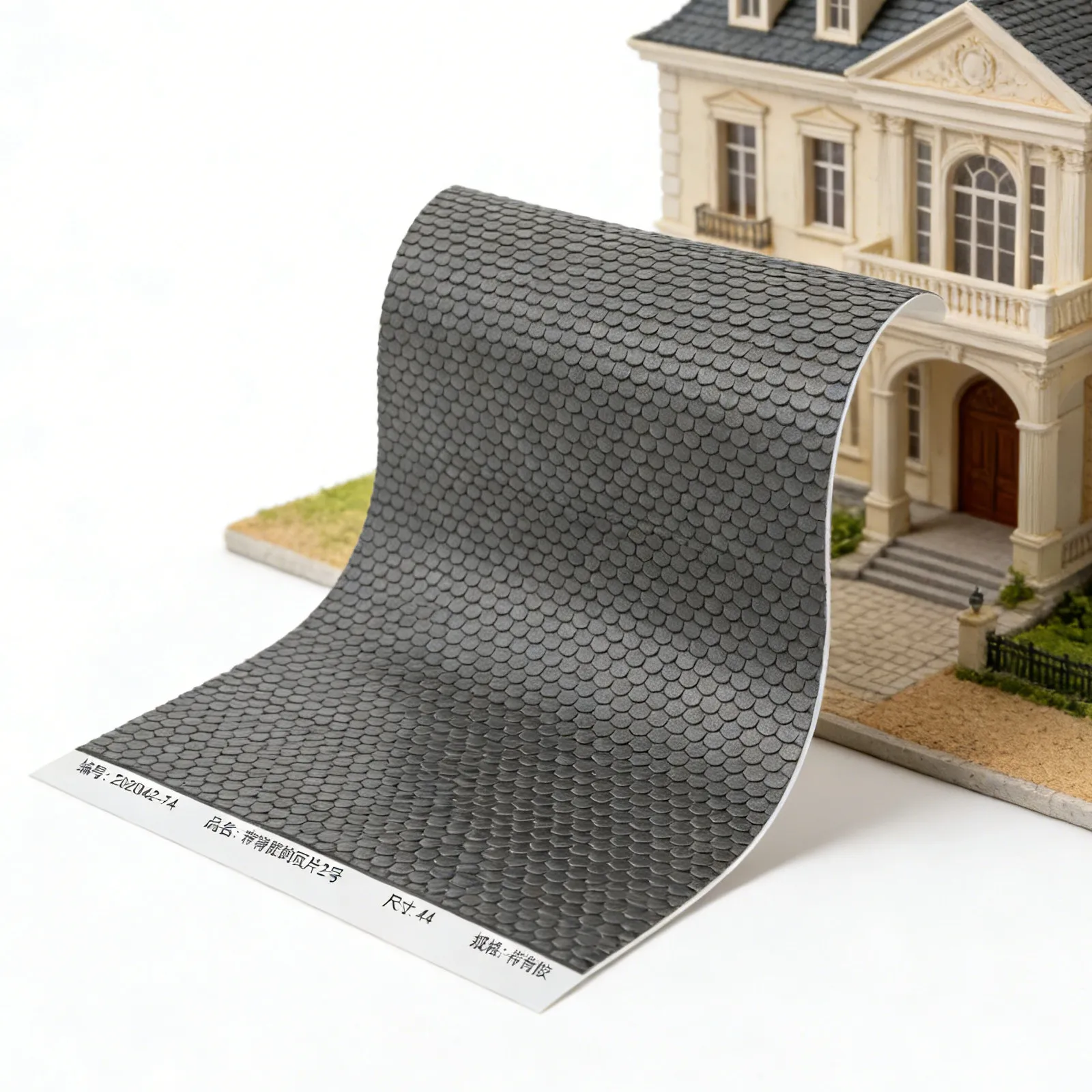 

4 Sheets Self Adhesive Roof Tiles Mini House Roofing Sticker Sheets Peel Stick Mini Building Materials Faux 3D Miniature Roof