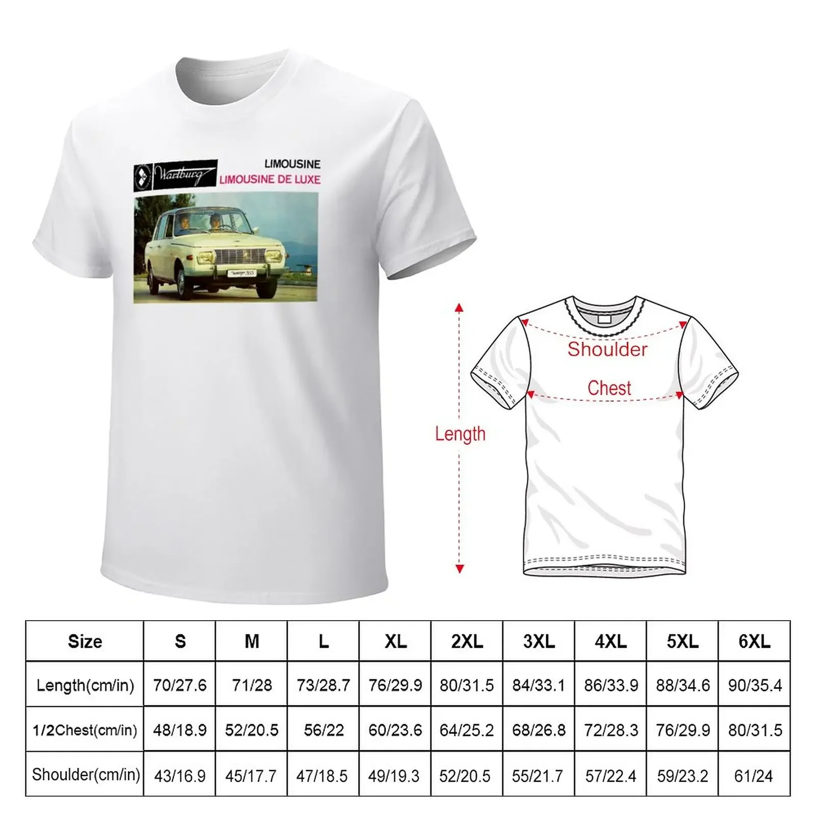 WARTBURG KNIGHT / 353 / LIMOUSINE T-Shirt customs Blouse oversized t shirt men customs heavyweights blanks mens graphic t-shirts