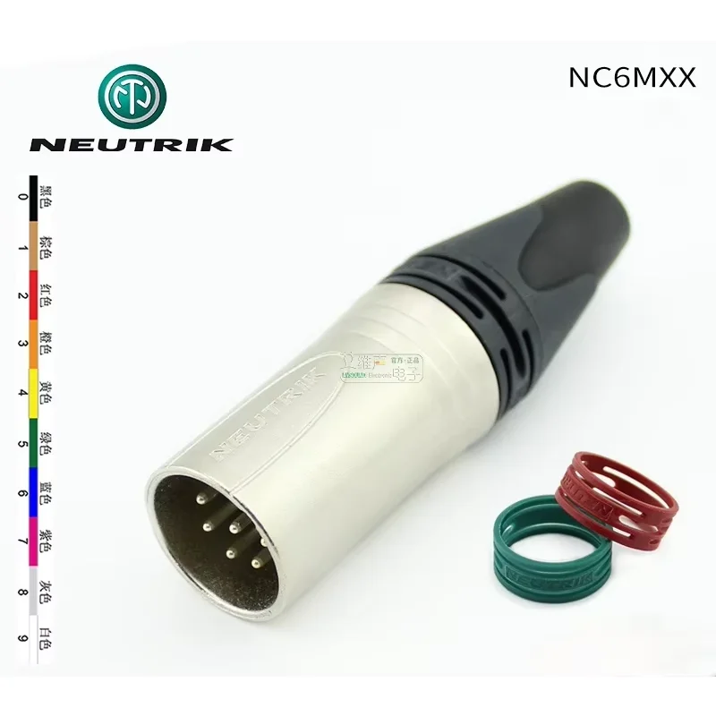 

1 шт. швейцарский NEUTRIK NC6MXX шестиконтактный XLR-головка XLR сбалансированный 6-контактный пушечный штекер аудиоразъем