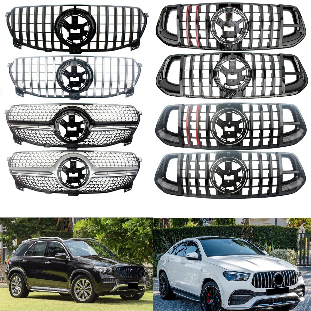 

GT Panamericana Style передняя вертикальная решетка вентиляционная панель для Mercedes-Benz W167 GLE350/450/580 GLE-Class 2020 2021 2022 2023