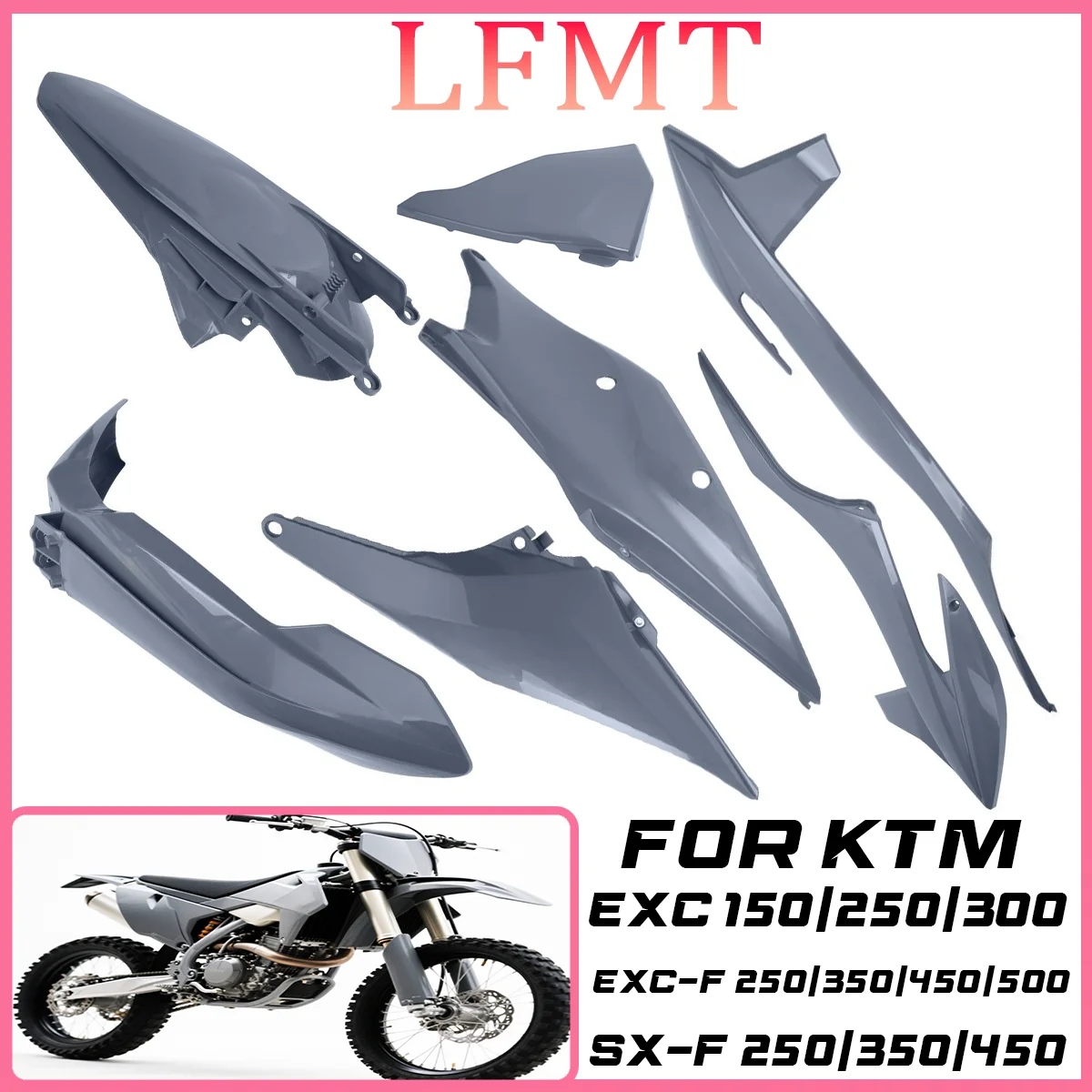 

Motorcycle Front Rear Fender Side Cover Fairings Body Plastics Kit For KTM SX SXF XC XCF EXC EXCF 125 150 250 300 350 450 500
