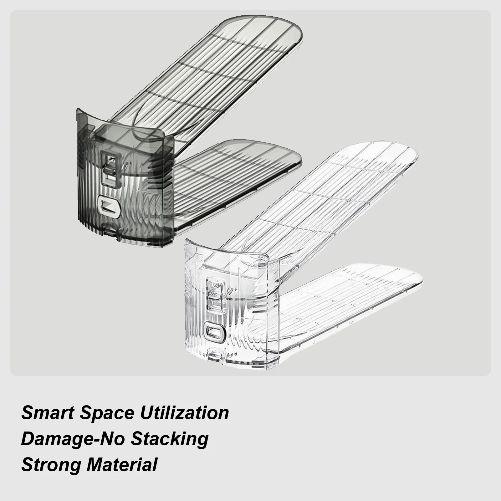 

Shoe Stacker 6 Piece Shoe Organizer For Closet Non-Slip Stackable Double-Layer Holder Height Adjustment Storage For Garage Door
