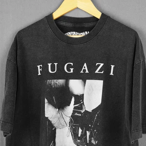 Fugazi white cotton t -shirt, cool t -shirt, alternative rock, hardcore, punk, smaller blanket, small men, summer 6 Main Sales Hardcore T -Shirt - №6