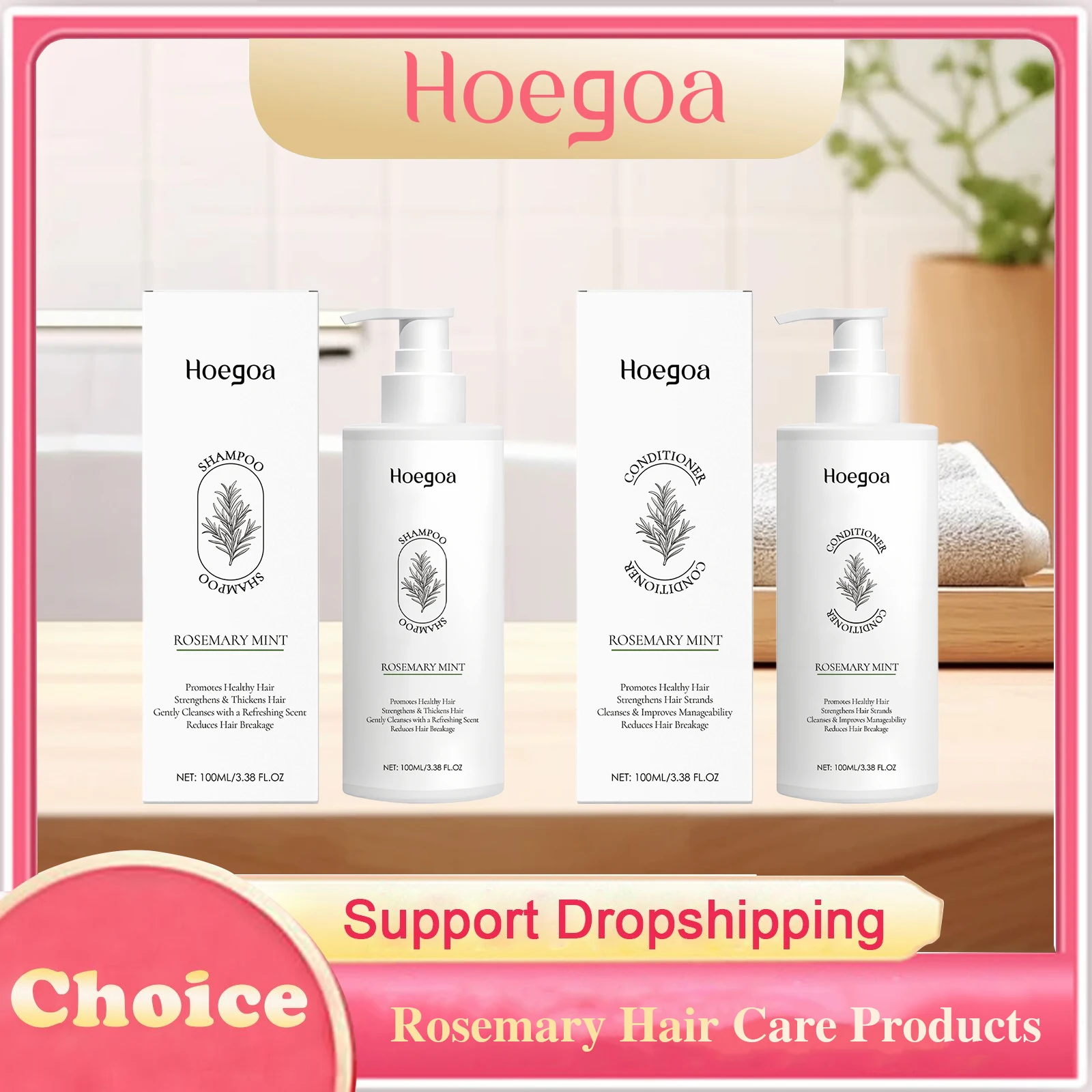 Rosemary Mint Shampoo Conditioner Anti-Hair Loss Hair Growth Scalp Cleansing Oil Control Anti Dandruff Nourishing Hair Shampoo