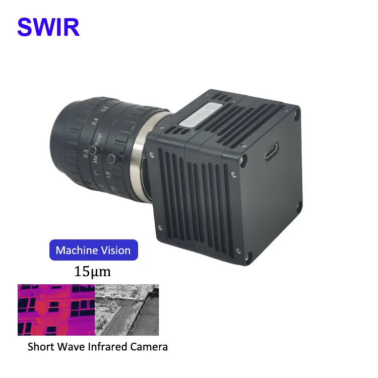 0.3 MP IMX991 SWIR Camera TEC USB 640X512 25mm 35mm 50mm Lens 15μm Observing The Target Of Attack Through The Smoke And Dust