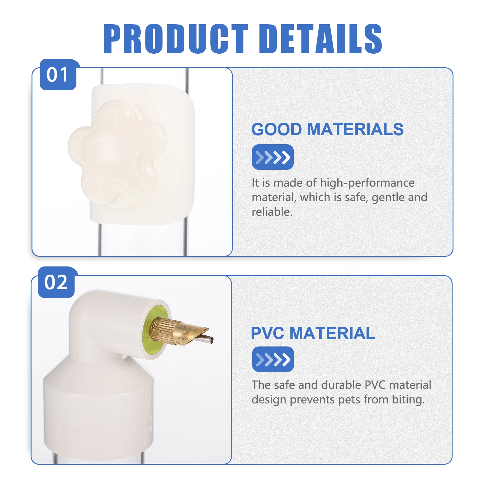 

Automatic Bird Water Feeder Parrot Drinking Bottle Cage Pvc Durable Easy Install Safe For Small Birds Parakeet Water Dispenser