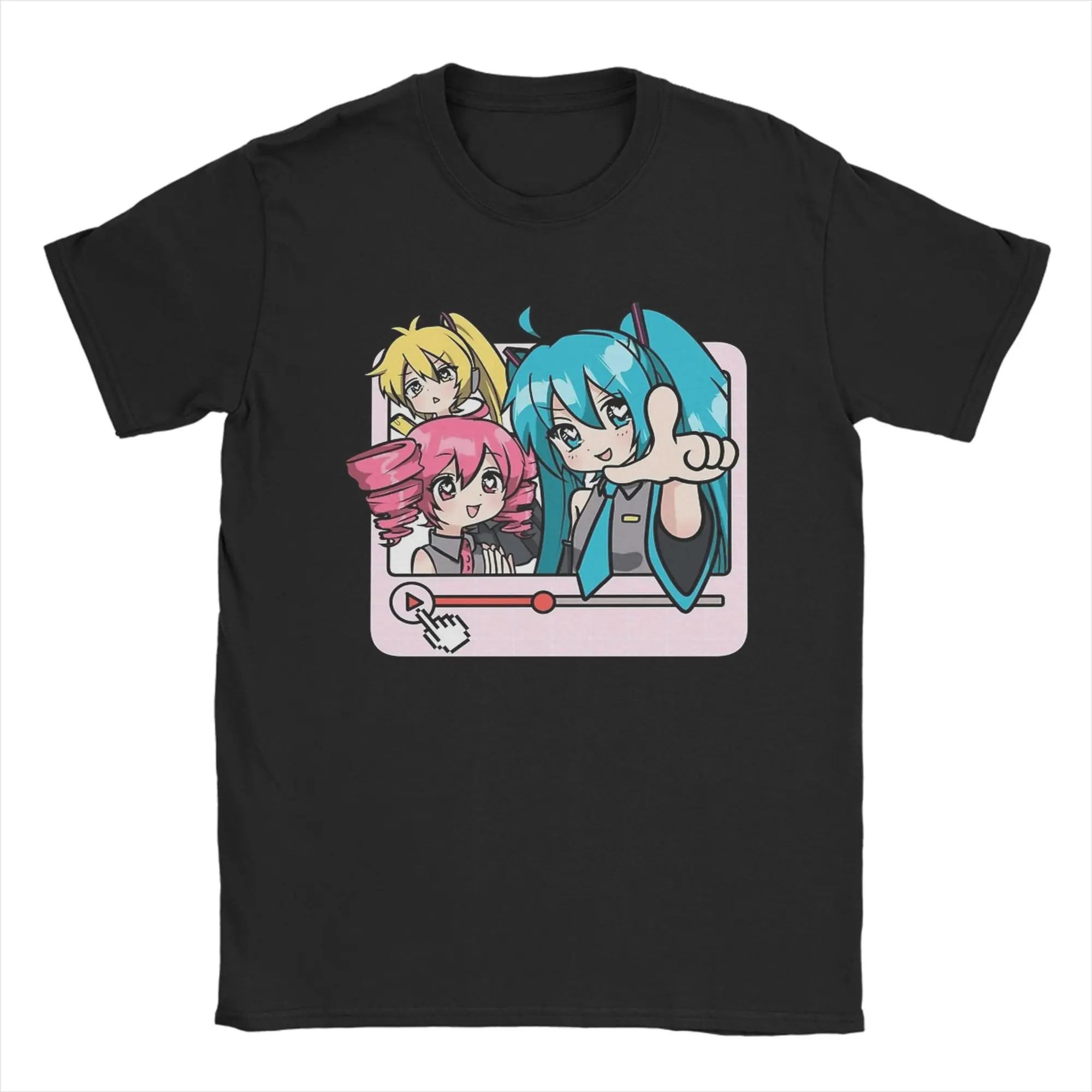 Triple Baka Kasane Teto Akita Neru VOCALOID Playlist Song T Shirt 100% Cotton Vintage T-Shirts Short Sleeve Clothing
