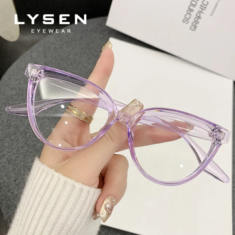 LYSEN الحد الأدنى تنوعا عين القط المرأة نظارات للقراءة المضادة للانعكاس قصر النظر مخصص النظارات الطبية التقدمية #4