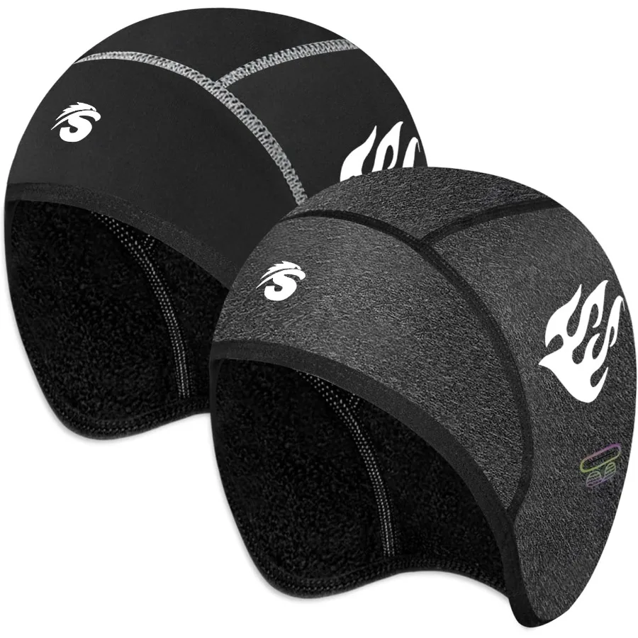 

Seektop, 2 упаковки, зимняя шапка с черепом, подкладка для шлема для мужчин, велосипедный бег, впитывающая пот тюбетейка, подходит для под шлемами