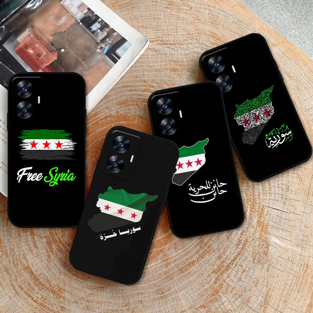 Syrian Revolution Flag Case For Realme C55 C53 C35 C33 C31 C30 C30S C21 C21Y C20 C15 C12 C11 GT Neo 2 Narzo 50 50I 50A 5G Cover