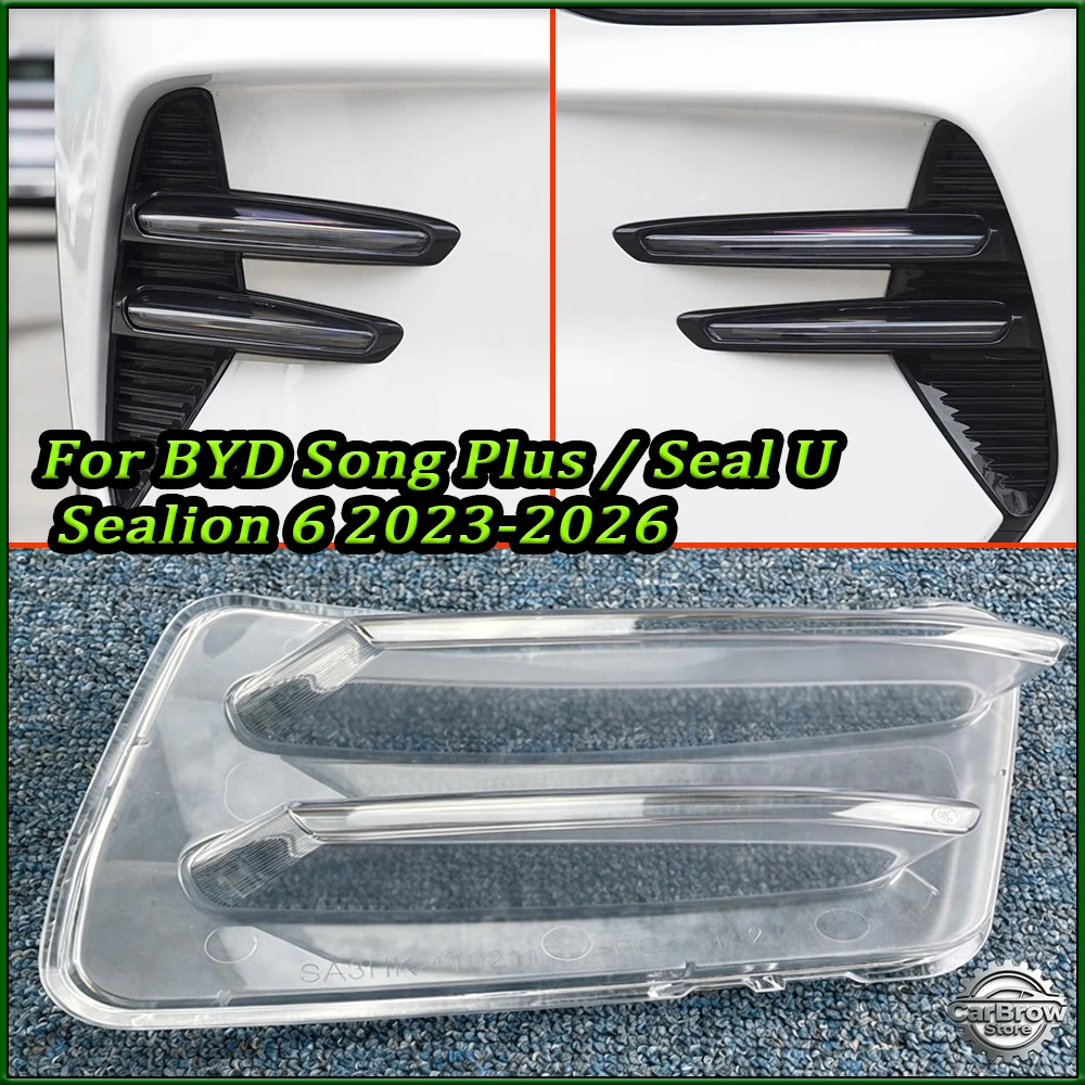 

For BYD Song Plus / Seal U / Sealion 6 2023 2024 2025 Daytime Running Light Cover Headlamp Shell Replace The Original Lampshade