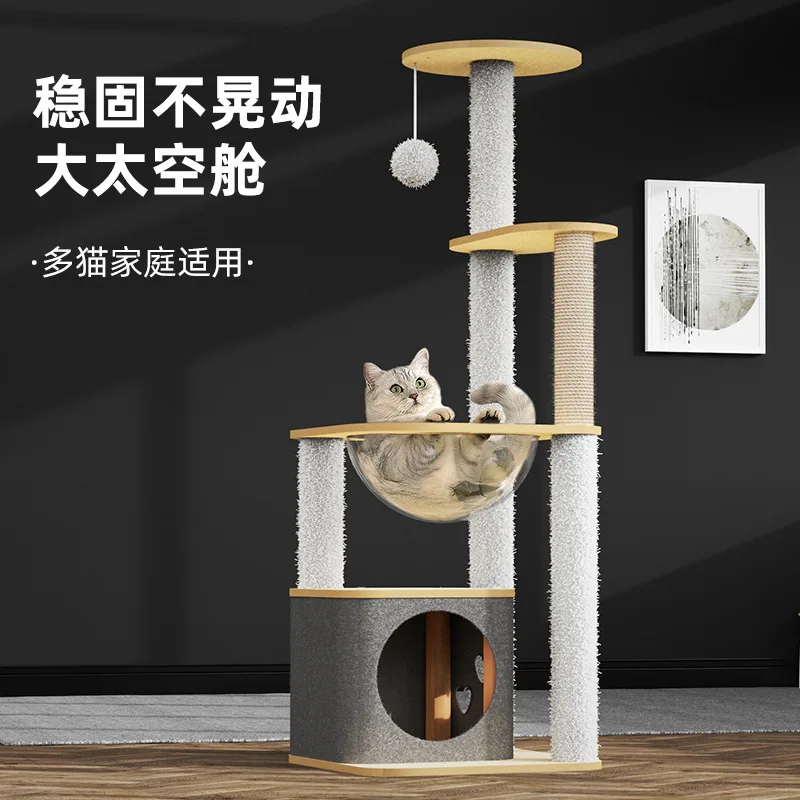

Cat Villa Cat Tree with Scratching Post Made of Sisal Rope for Cats No Shedding Climbing Toy for Kittens for All Cat Breeds