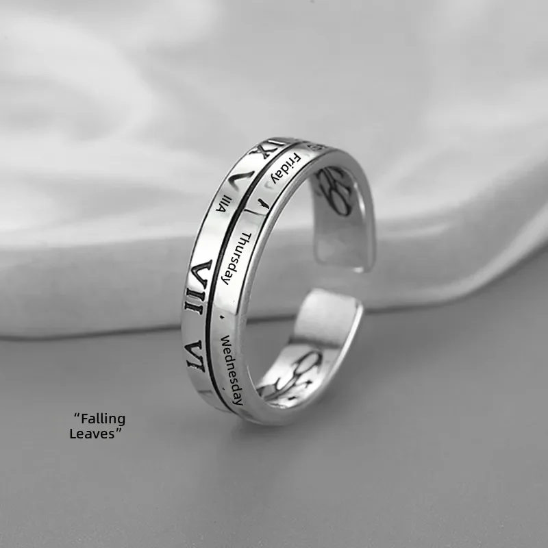 Men's Niche High End Silver Index Finger Ring Retro Imitation Thai Silver Open Ring Fashionable Versatile Boys Jewelry
