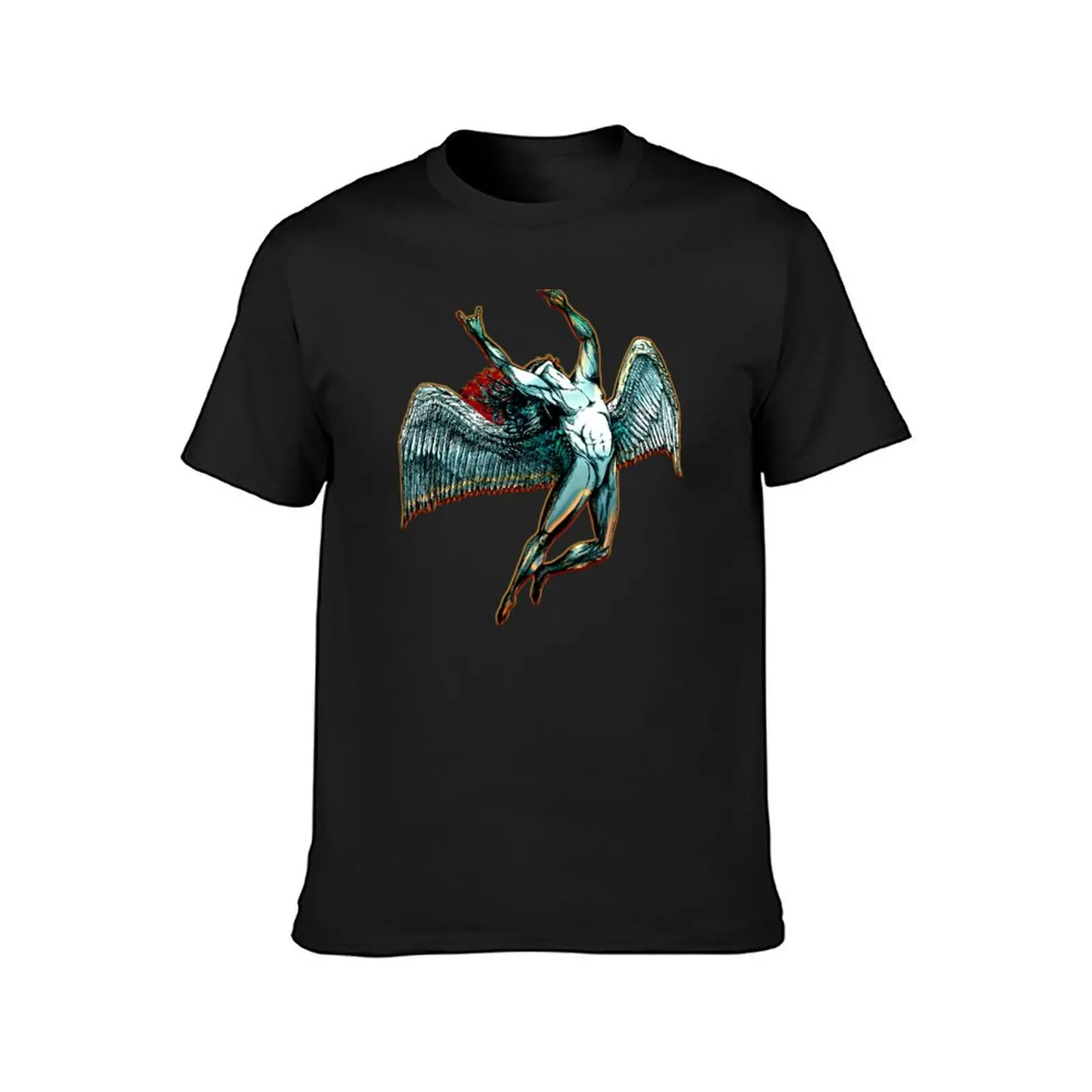 ICARUS THROWS THE HORNS - dark shadows*awesome UNLISTED designs in my portfolio* T-Shirt customs mens t shirts casual stylish