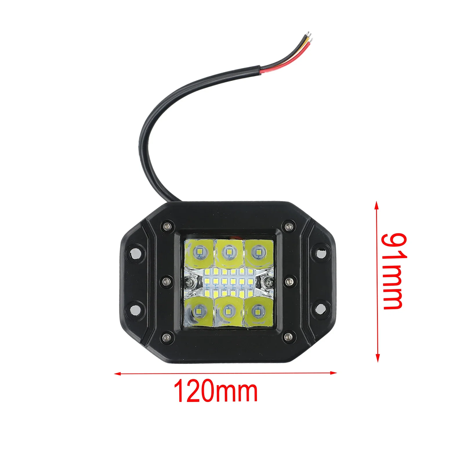 5inch Car Flush Mount LED Work Light Bar OffRoad 12V 24V Spot Flood LED Light 9-36V 39W 6000k Super Bright For ATV Truck