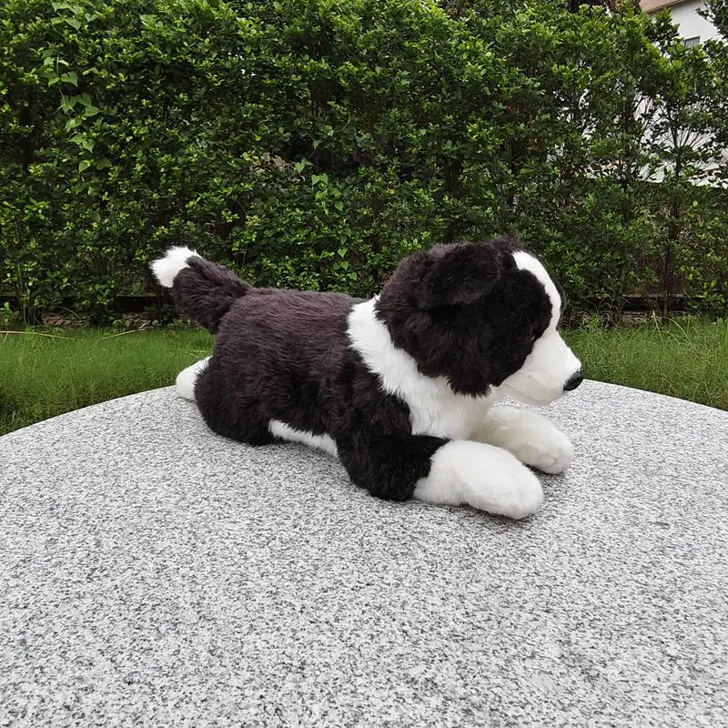 Cute Border Collie Doll Realistic Sheepdog Plush Toy Dog Doll Lifelike Animals Simulation Stuffed Doll Kawaii Toy Gifts