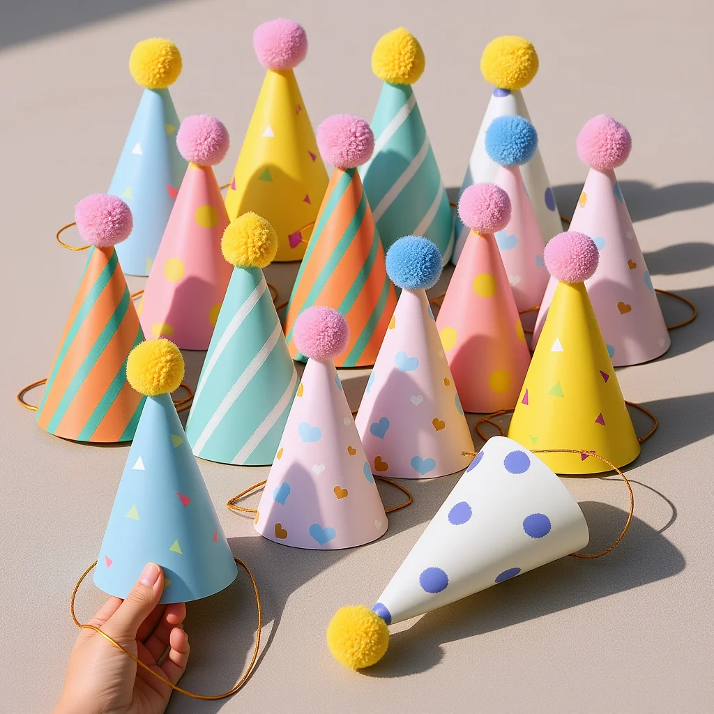 

Party Hat Prop 16pcs Funny Birthday Headwear for Children Adults Reusable Carnival Decorations Favors Paper Hats