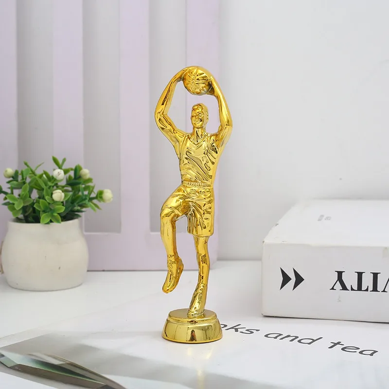 Various small sports trophy models Football basketball badminton billiards trophy Metal resin fan collection