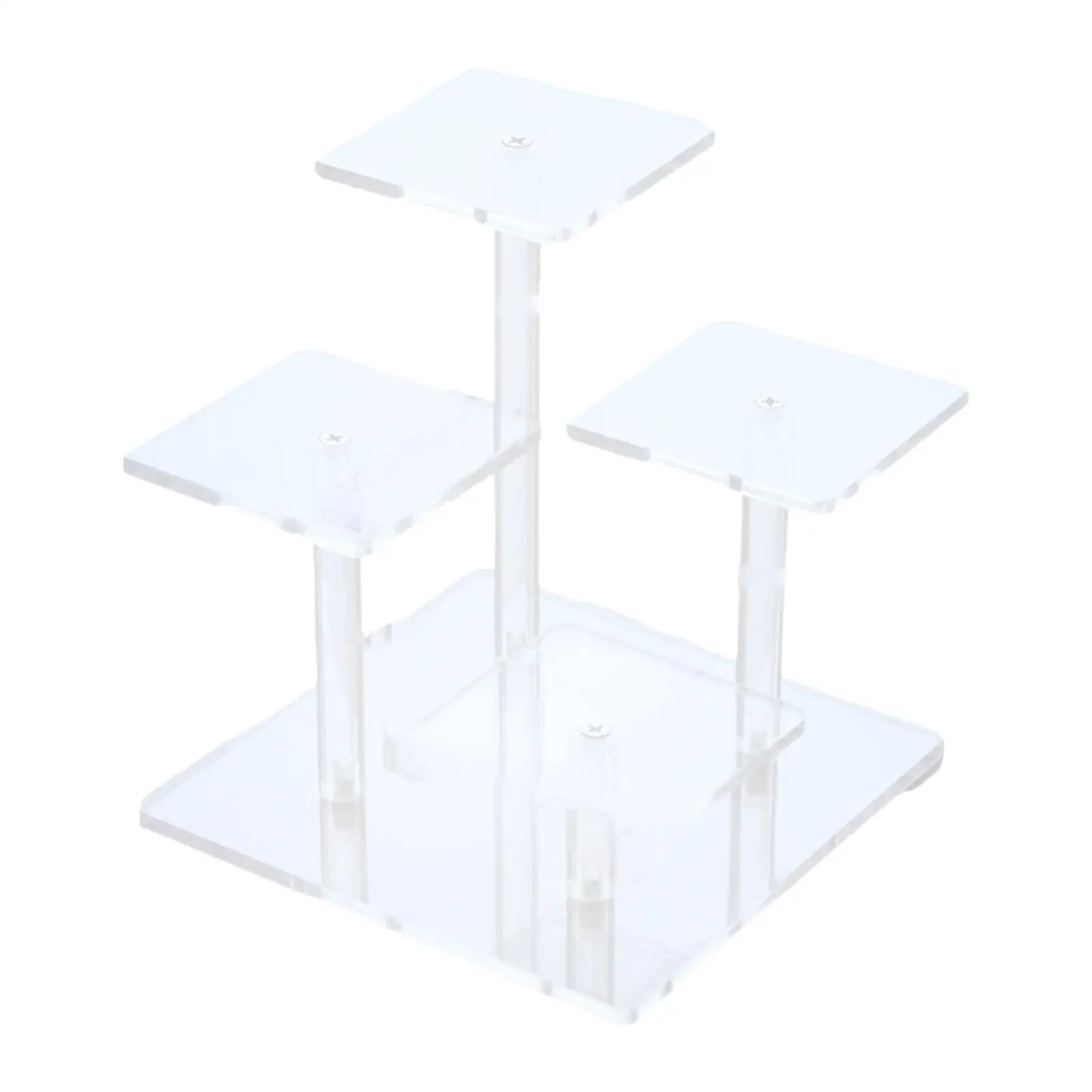 Clear Perfume Stand with 4 Tiers Jewelry Organizer 5.9x5.9x5.9inch for Dessert