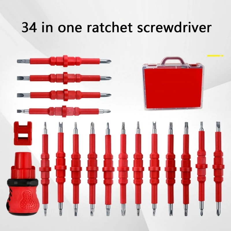 

Ratcheting Multiple Tool Ergonomic Handle Nonslip Design for Precise Repair Task 87HA