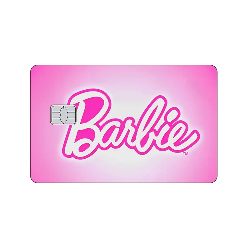 Cute Barbie Cartoon Laser Diy PVC Film Skin Stickers for Debit Credit Bank Card Protective Waterproof Self-adhesive Sticker Toys