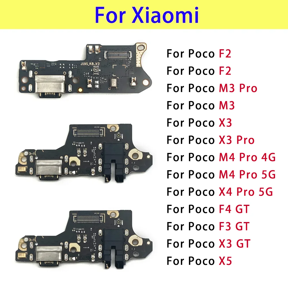 Port szybkiego ładowania USB Flex dla Xiaomi Poco X3 X5 X4 Pro 5G F3 F4 GT Port ładowarki Złącze dokujące Płytka mikrofonu Elastyczny kabel