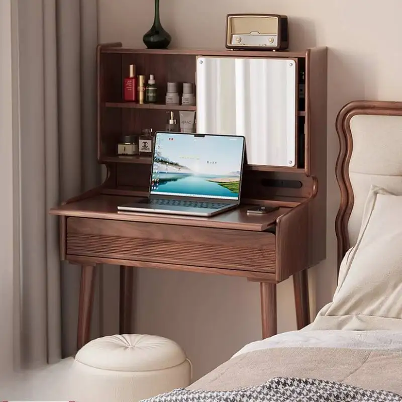 

Storage Wood Vanity Table Nordic Living Rooms Organizer Makeup Dresser Adult Luxury Beauty Schmink Tisch Bedroom Furniture