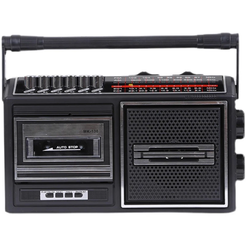 

Ретро-кассетный плеер, рекордер с AM/FM/SW-радио, SD-карта, USB-батарея/питание переменного тока, портативный винтажный магнитофон