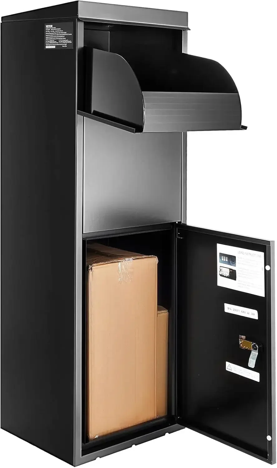 

Коробки доставки посылок для наружного применения размером 13,9 x 11,6 x 42 дюйма Коробка подачи из оцинкованной стали для упаковок с кодовым замком