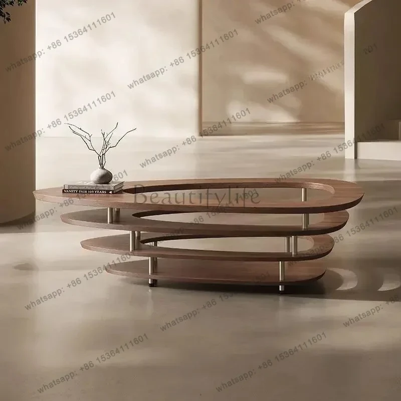Minimalist Special-shaped Coffee Table Medium And Ancient Style Creative Light Luxury High-end Living Room Simple