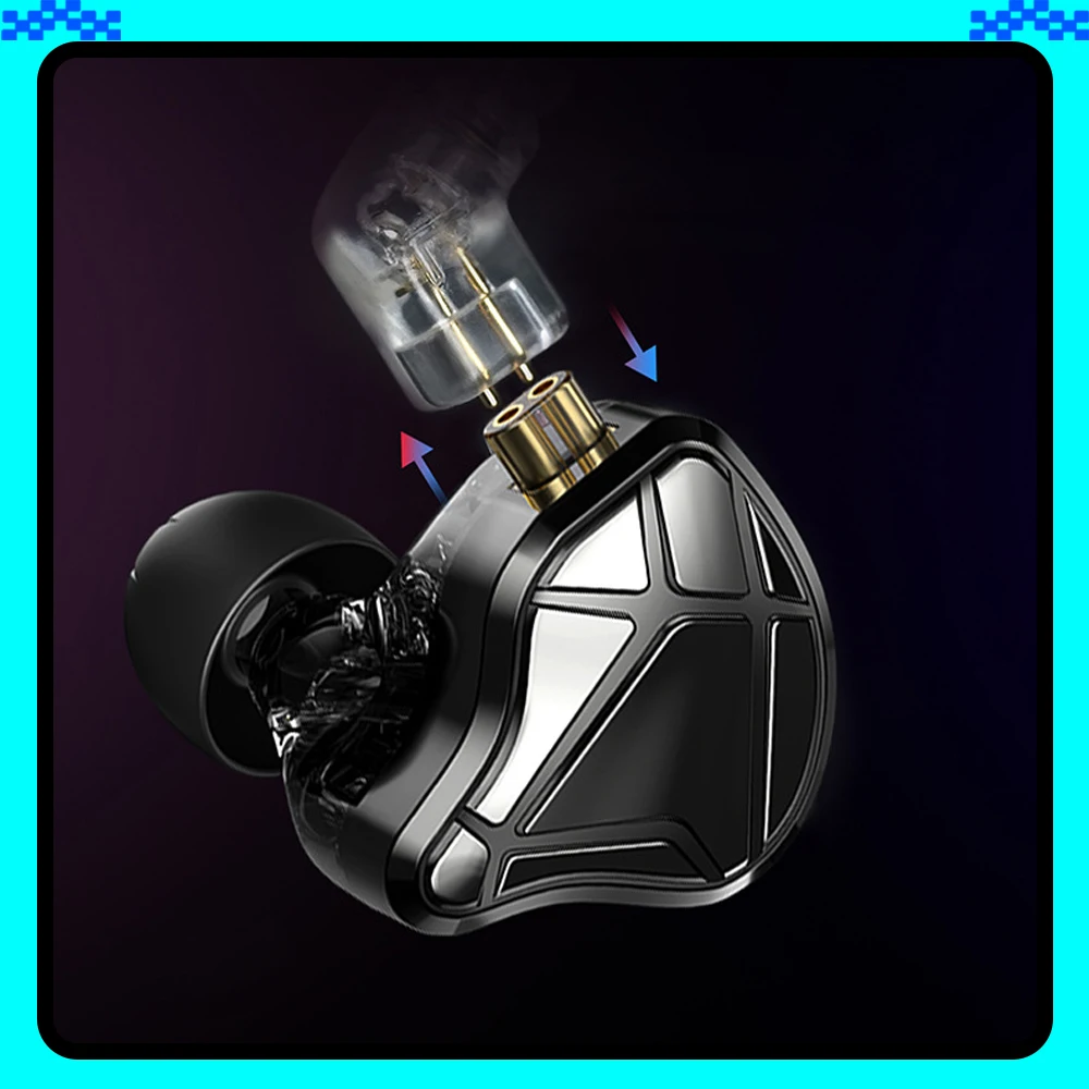 KZ AXAS Wired Gaming Earphones In-Ear FPS Sound Positioning HiFi With Mic DSP For PC Mobile Gamer