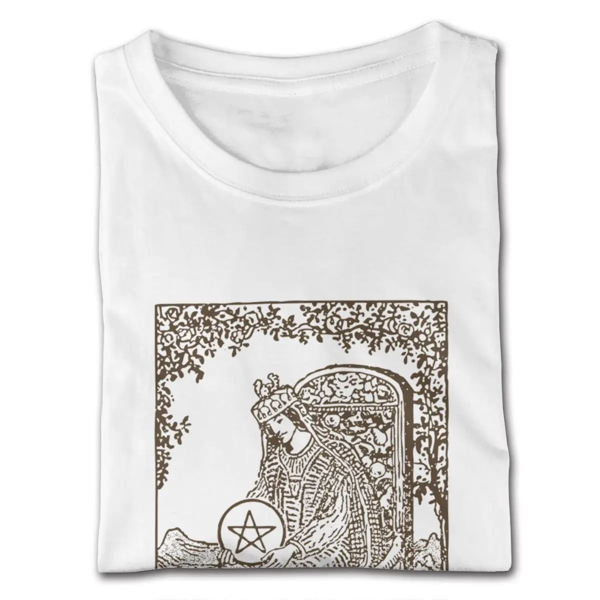 Short Sleeves Crew Neck Organnic Cotton Queen Of Pentacles Shirt Come Low Dad S T-Shirts