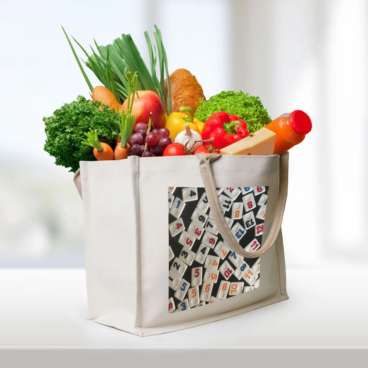 Multiple Numbers Tote Bag tote bag custom custom bags Women's shopper bags woman 2025