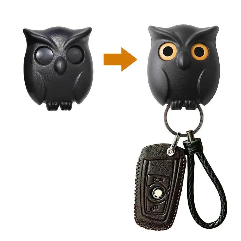 Hooks Owl Magnetic Key Hook Auto Blinking Cute Hooks No Punch Storage Hooks Hanging Key Will Open Eyes Home Decoration