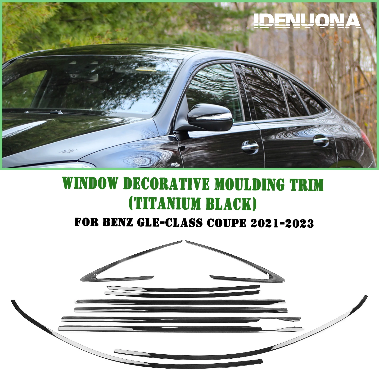 Moulding Cover Weatherstrip Window Strip Frame Trim For Mercedes Benz GLE Class Coupe 2021-2023