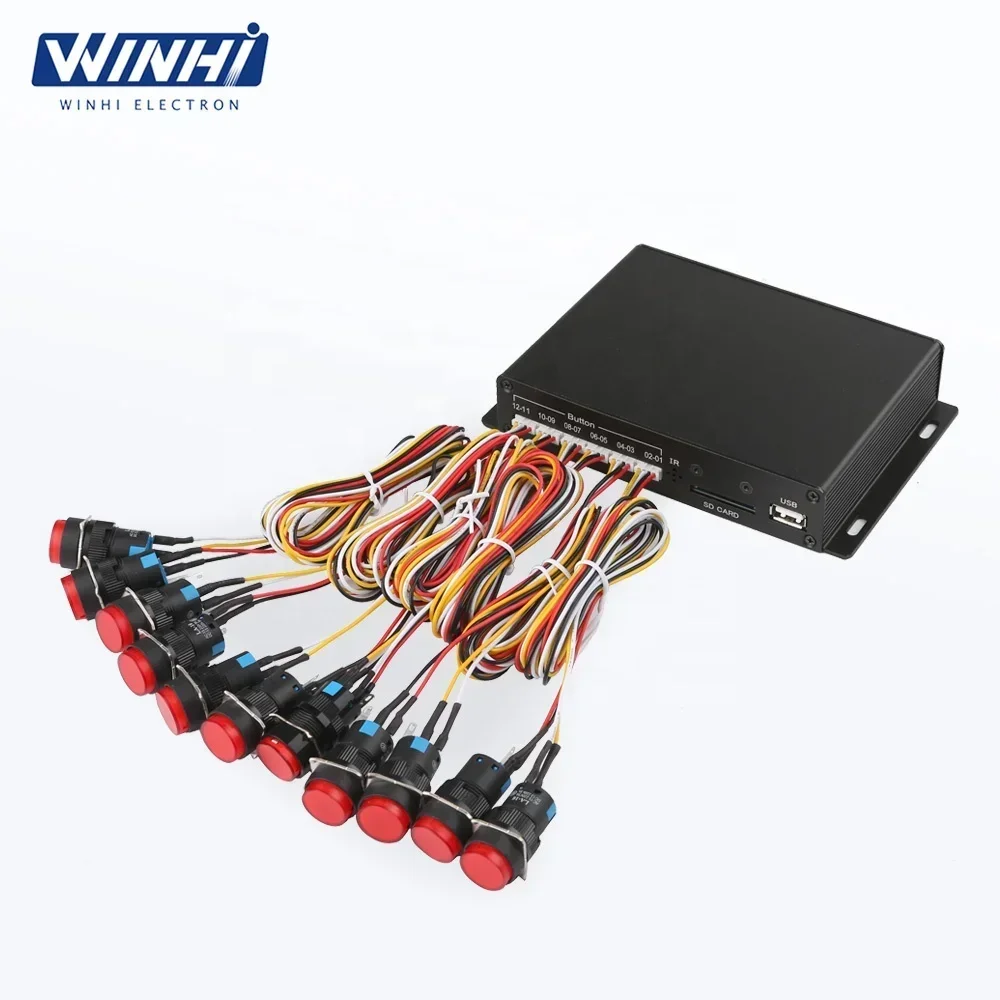 MPC1005 Buttons Auto-play Optical coaxial RS232 1080P 12V USB Video Decoder H264 programmable Digital signage Media Player BOX