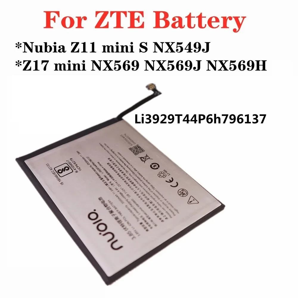 

New Li3929T44P6h796137 Original Battery For ZTE Nubia Z17 mini NX569 NX569J NX569H Z11 mini S NX549J Phone Battery 3000mAh