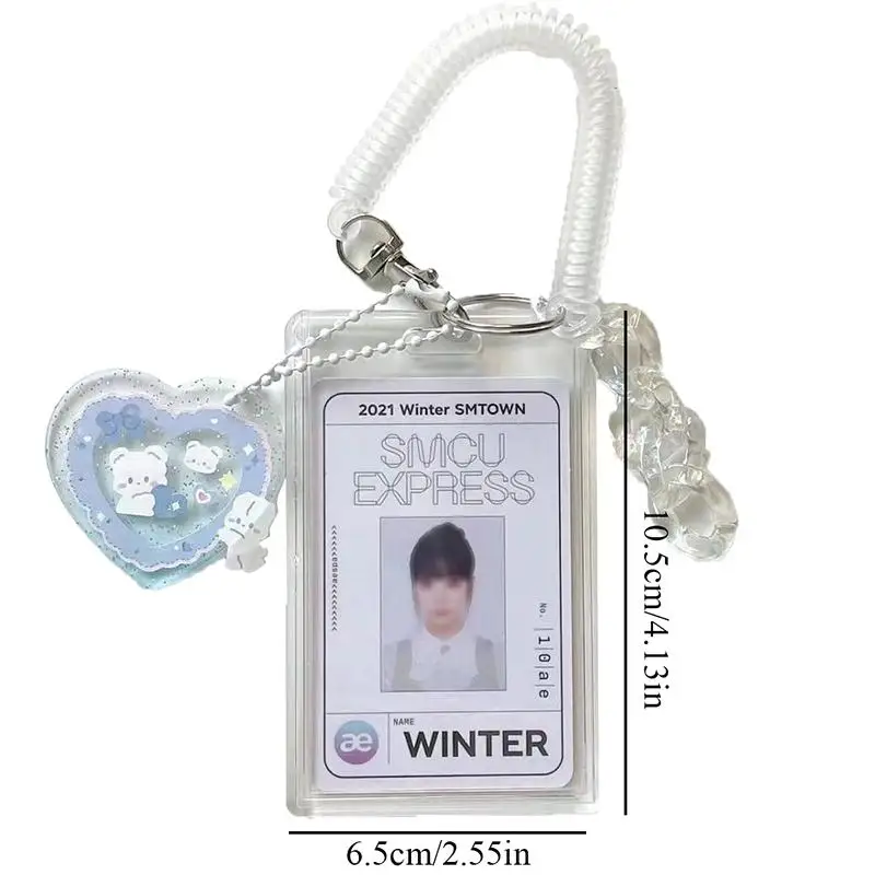 INS Idol Photocard Holder Photo Protector Photocard Albums School Stationery Idol Card Protector With Keychain ID Card Holder