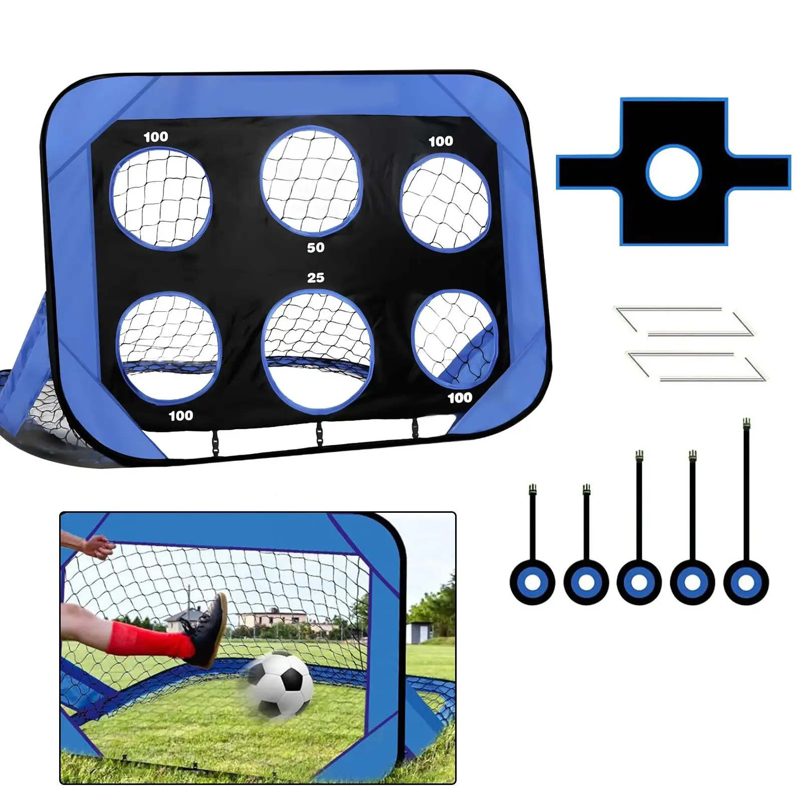 Soccer Goal Net for Kids Football Gate Kids Toy Portable Easy Assembly Football Goal Soccer Net for Park Games Garden Sports