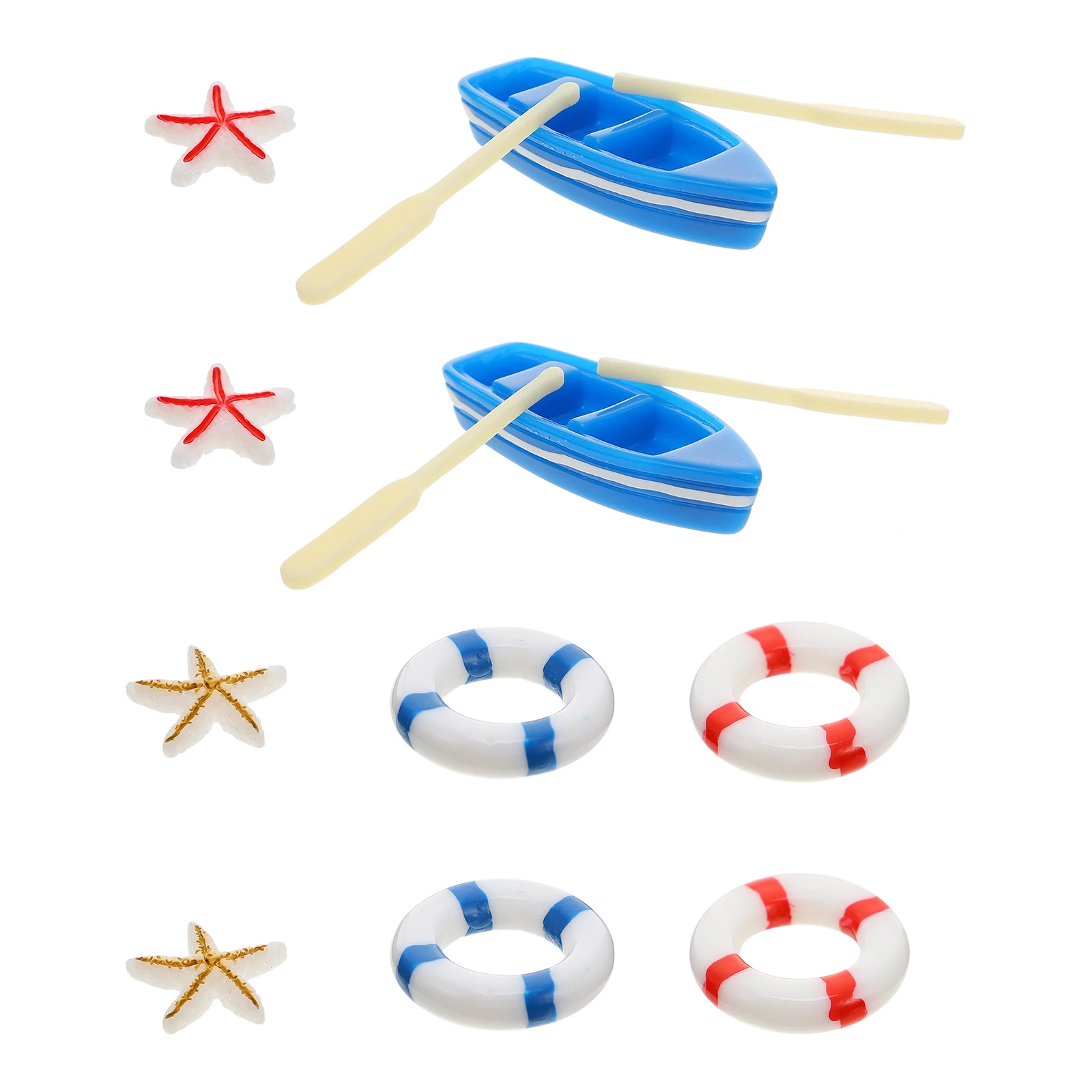

1 set Sea View Ornaments Miniature Nautical Crafts Resin Figurines Lifebuoy Decor Home Office Garden Lovely Miniatures Exquisite