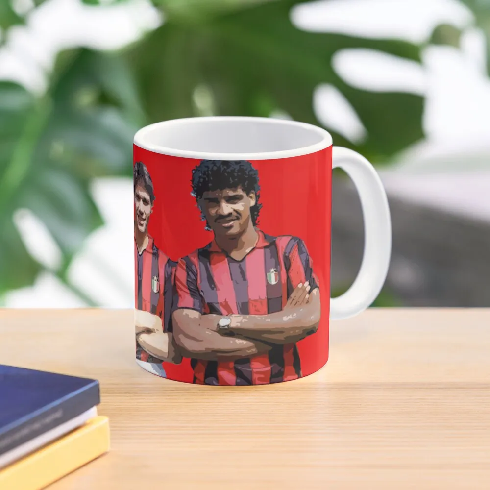 Ruud Gullit Marco Van Basten Frank R  Mug Image Printed Coffee Gifts Photo Cup Handle Round Drinkware Simple Design Tea Picture