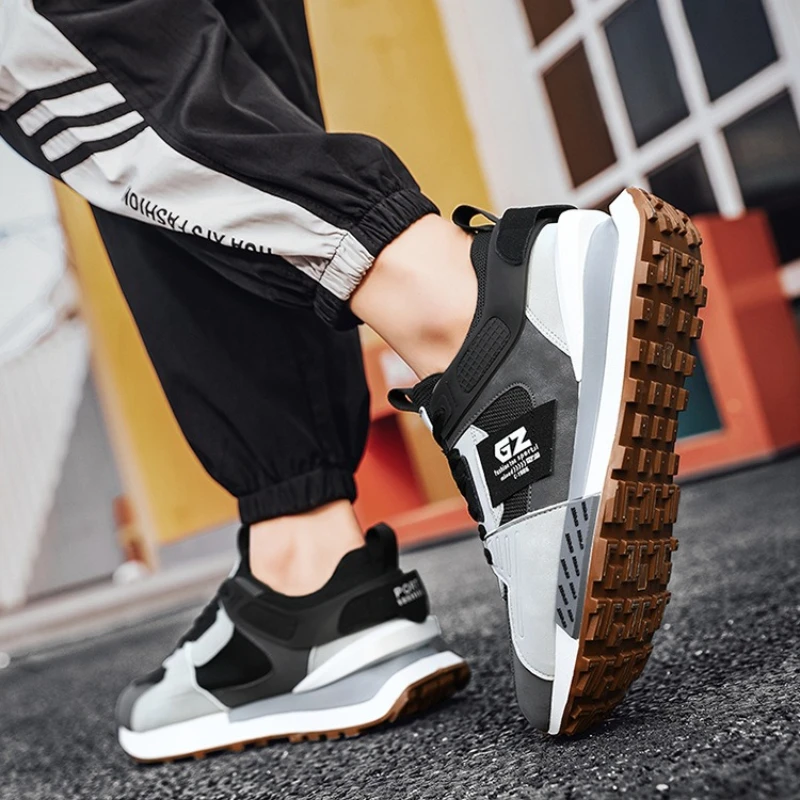 

Chunky Sneakers Mens Designer Retro Sport Shoes Fashion Casual Leather Fabric Breathable Height Increased Platform Running Shoes